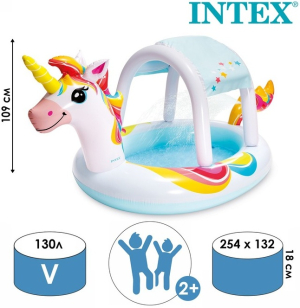 Купить Intex Детский надувной бассейн 122х122см Единорог с навесом, 130л-1.jpg